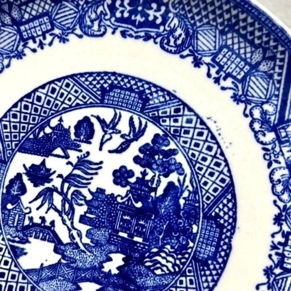 Vintage Blue Willow 7” Plate Set of 3